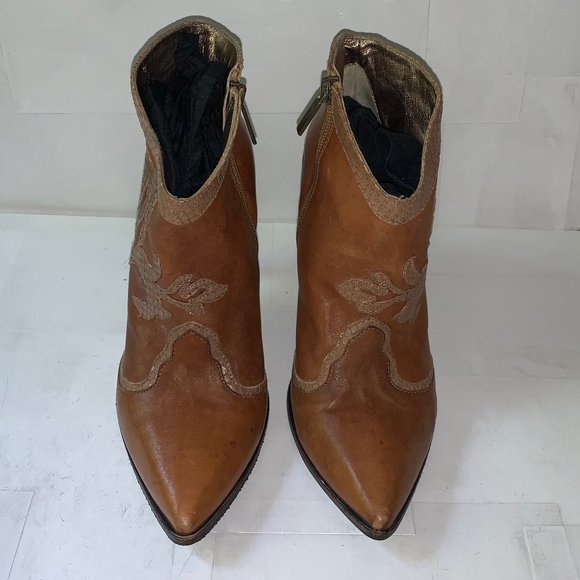 Just Cavalli Python-effect and leather ankle boots - Picture 3 of 8